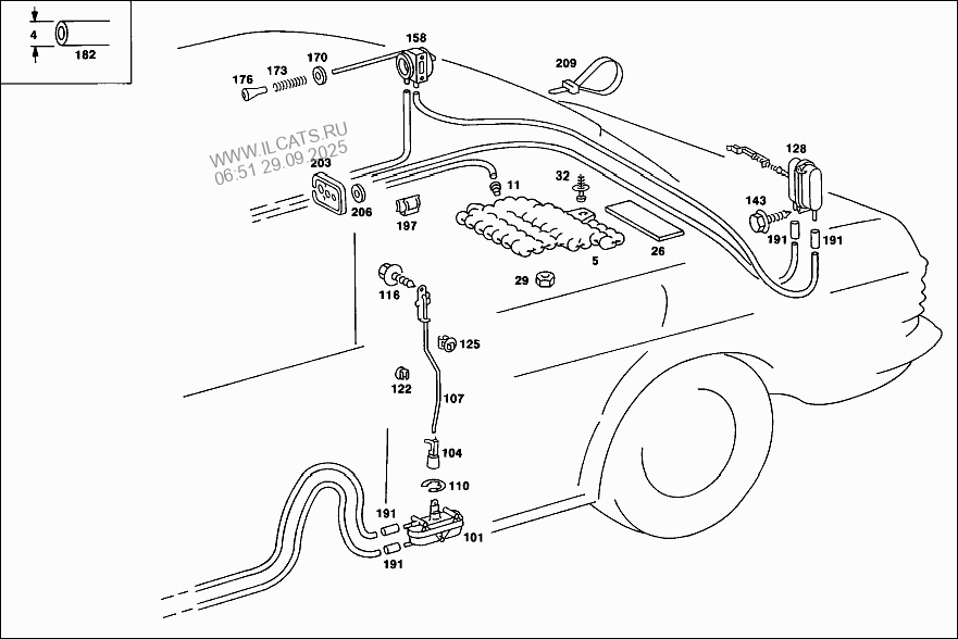 СИСТЕМА ЦЕНТРАЛЬНОЙ БЛОКИРОВКИ ЗАМКОВ MERCEDES 300 D&(123130)