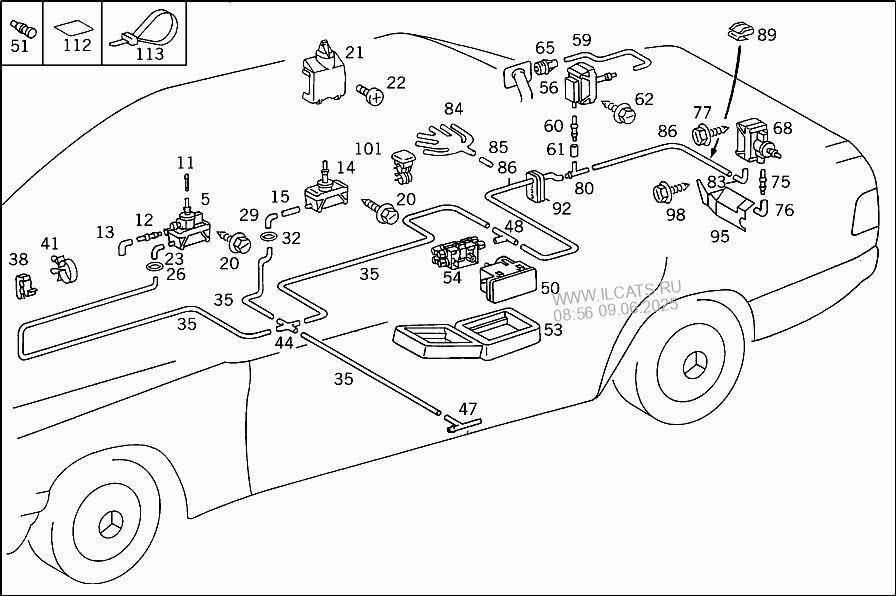 Компрессор центрального замка мерседес w140 схема