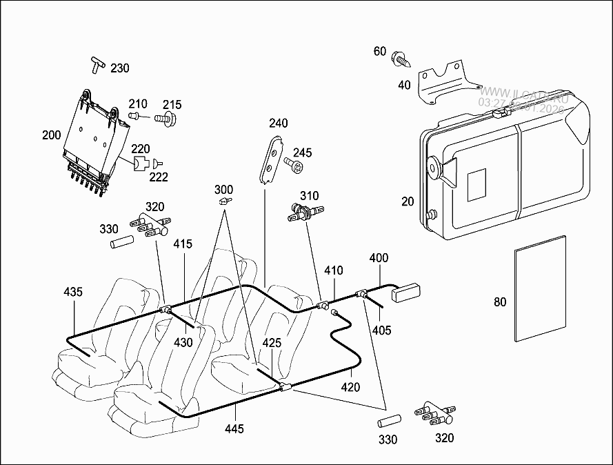 LUMBAR VERTEBRA SUPPORT AND MULTICONTOUR BACKREST MERCEDES MAYBACH 57 S