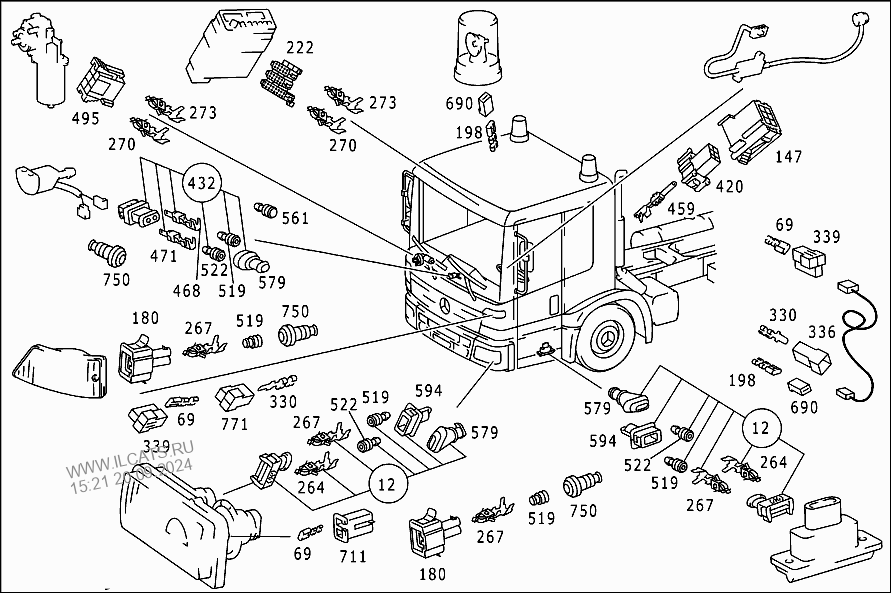 Parts contact