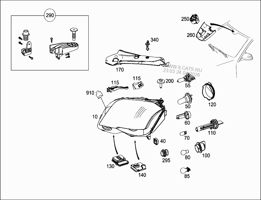 FRONT LIGHTING MERCEDES GLK 350 CGI 4MATIC&(204988)