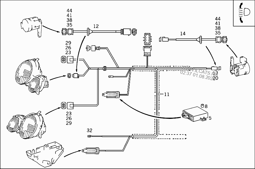 light-range-adjuster-electric-mercedes-clk-200-208335