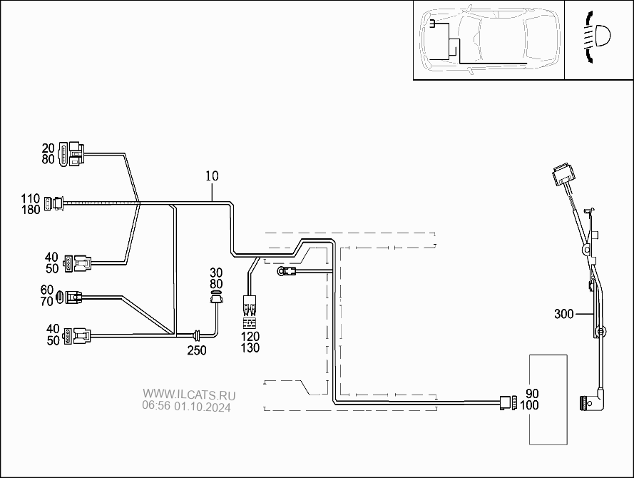 РЕГУЛИРОВКА УГЛА НАКЛОНА ФАР ЭЛЕКТР. MERCEDES C 220 CDI&(203206)