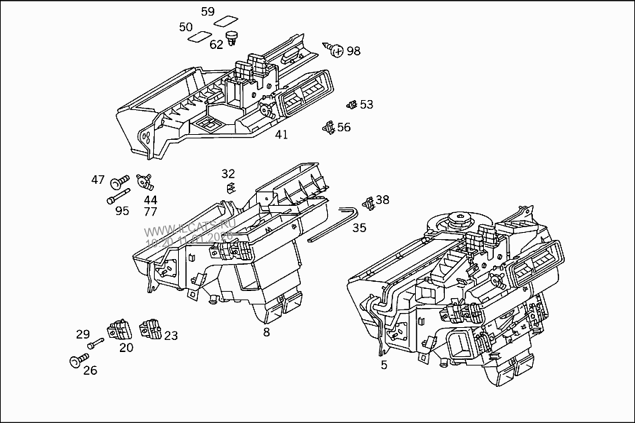 ОТОПИТЕЛЬН. КОРОБ С ВЕНТИЛЯТОРОМ MERCEDES 600 SEL V12 / S 600&(140057)