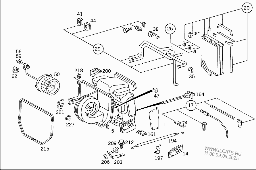 Схема печки w124