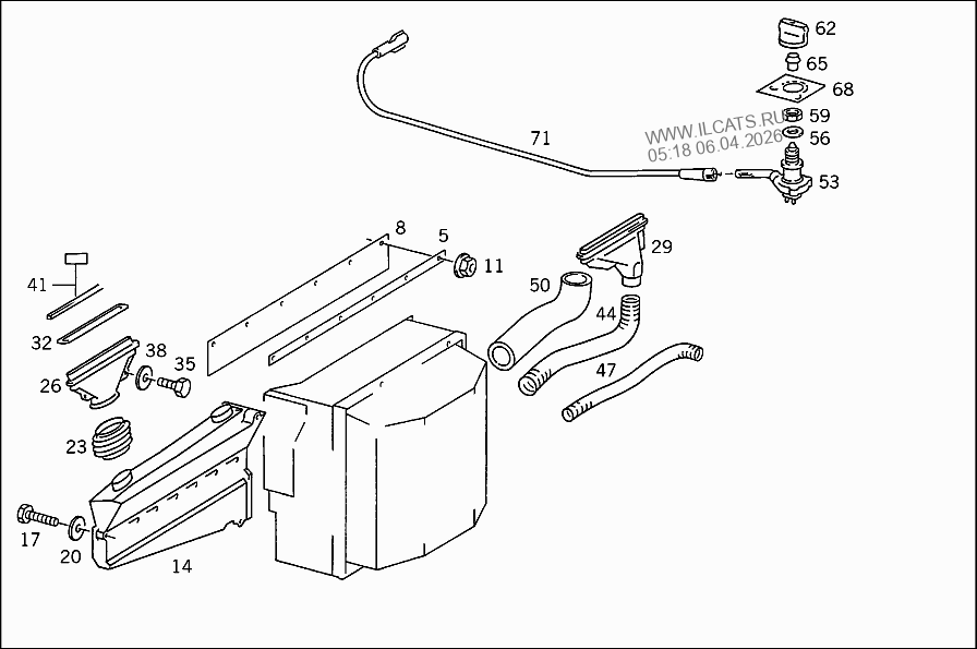ПРОКЛАДКА ТРУБКИ ХЛАДАГЕНТА MERCEDES 500 SEC / S 500&(140070)