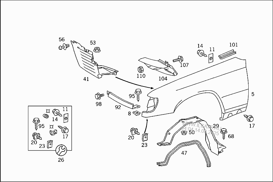 front-fender-mercedes-300-ce-usa-e-320-usa-124052