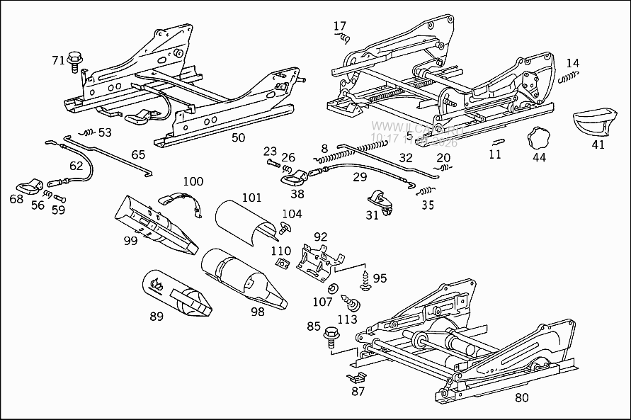 SEAT ADJUSTER,FIRE EXTINGUISHER MERCEDES 600 SEL V12 / S 600&(140057)