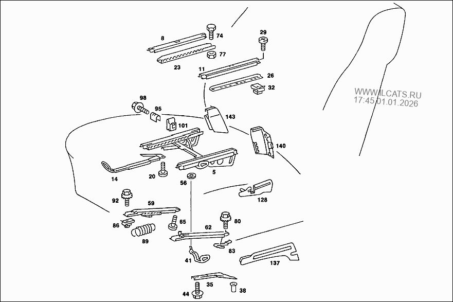 SEAT ADJUSTMENT W/HEIGHT ADJUSTMENT, FROM MODEL YEAR 9/79 MERCEDES 230