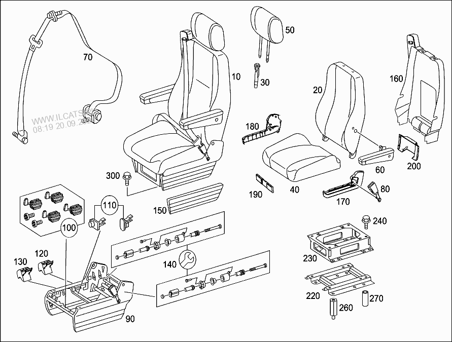 Как разобрать сидение мерседес 190