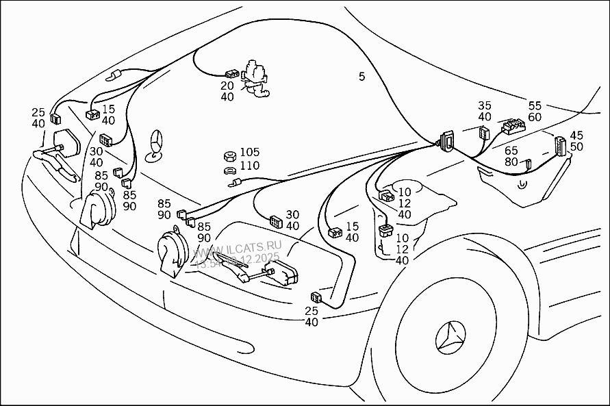 ЖГУТ ПРОВОДКИ ФАР MERCEDES C 280 USA; C36 AMG USA&(202028)