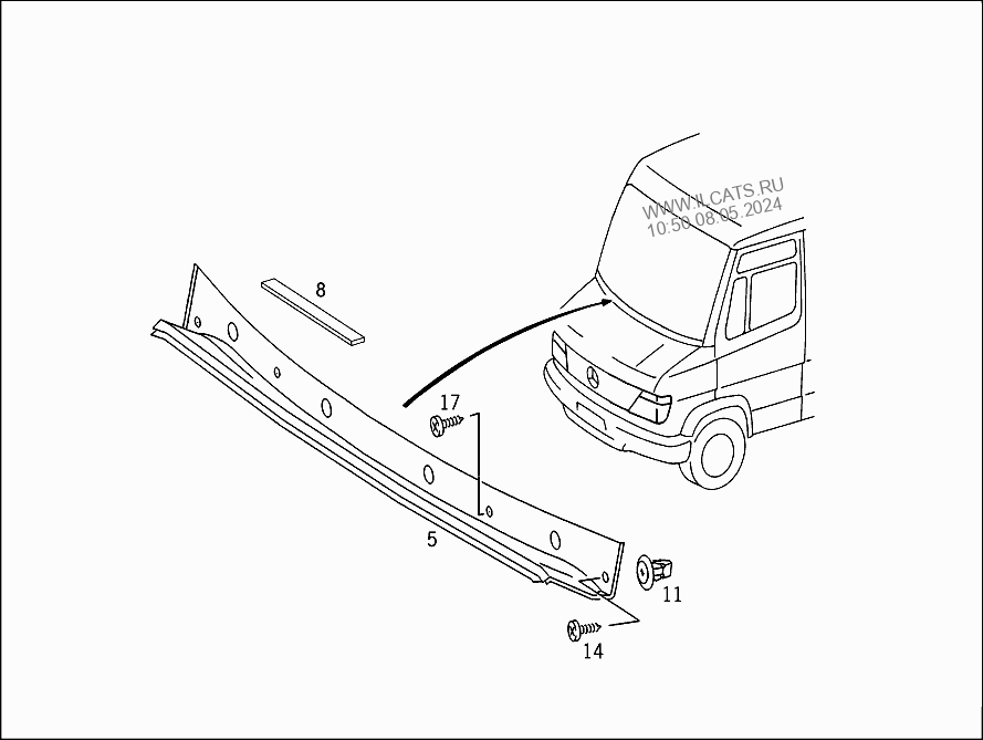 Windshield Wiper System Mercedes Vario, 2008 Chrysler Town And Country Sliding Door Parts Diagram