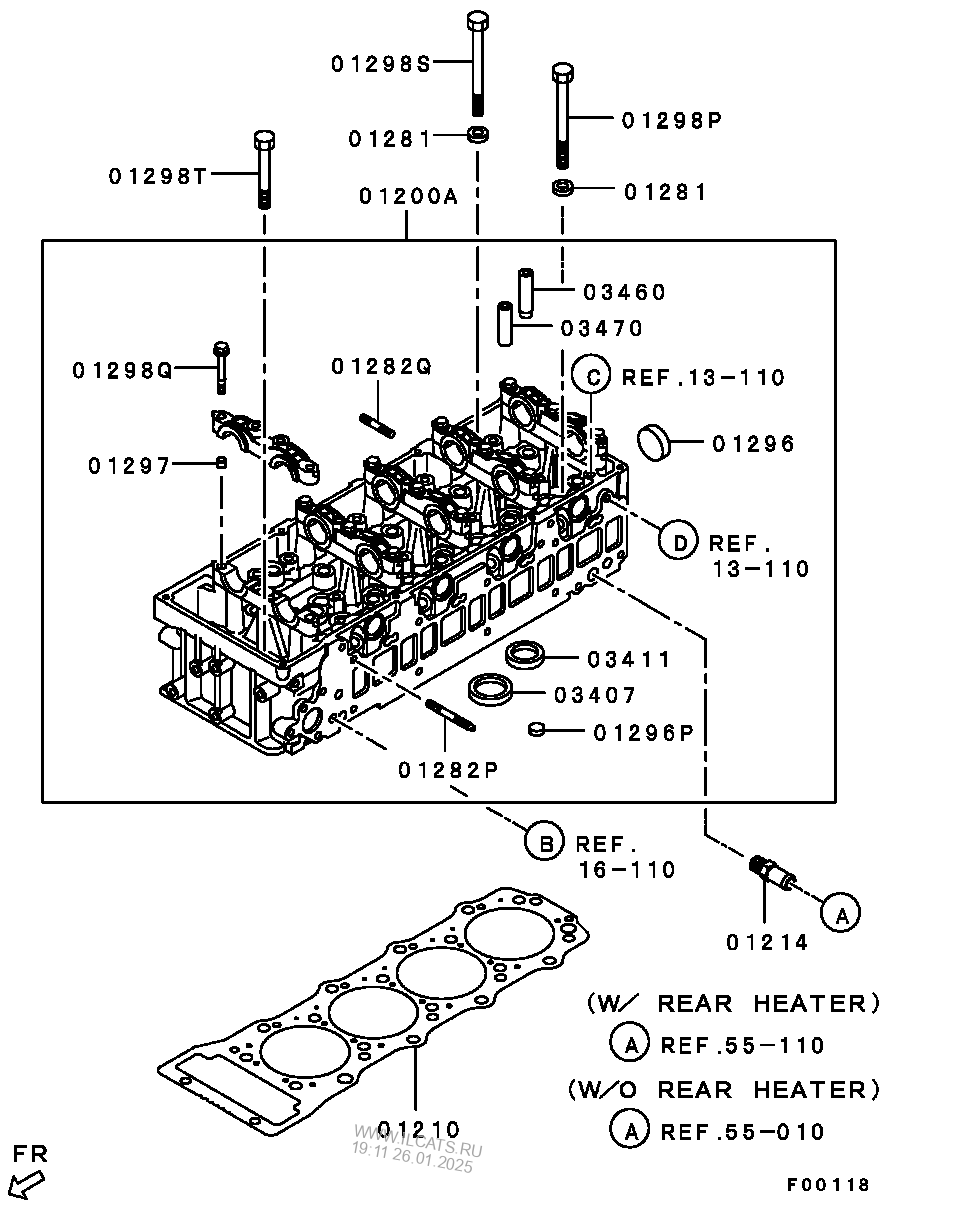 CYLINDER HEAD MITSUBISHI PAJERO/MONTERO(EUR)&(B603N6A8A)