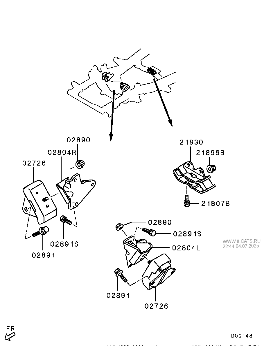 Engine Mounting Support Mitsubishi L0 Eur Mmth Nbsp C603l005d