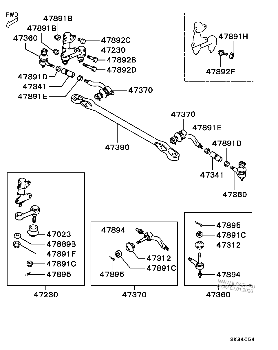 Steering Linkage Mitsubishi Pajero Montero Eur Nbsp Ba4a