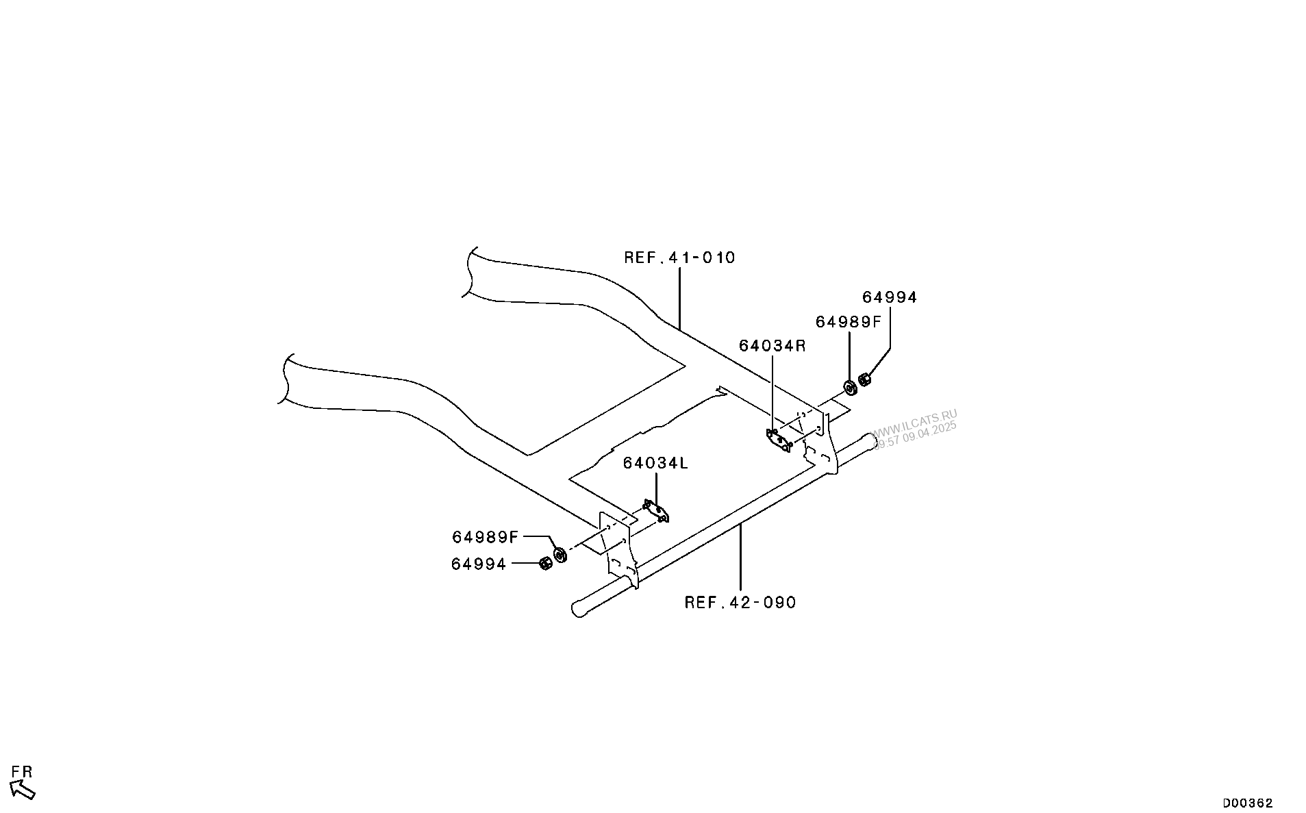 Rear Bumper Support Mitsubishi L200 Eur Mmth Nbsp C60cc009d