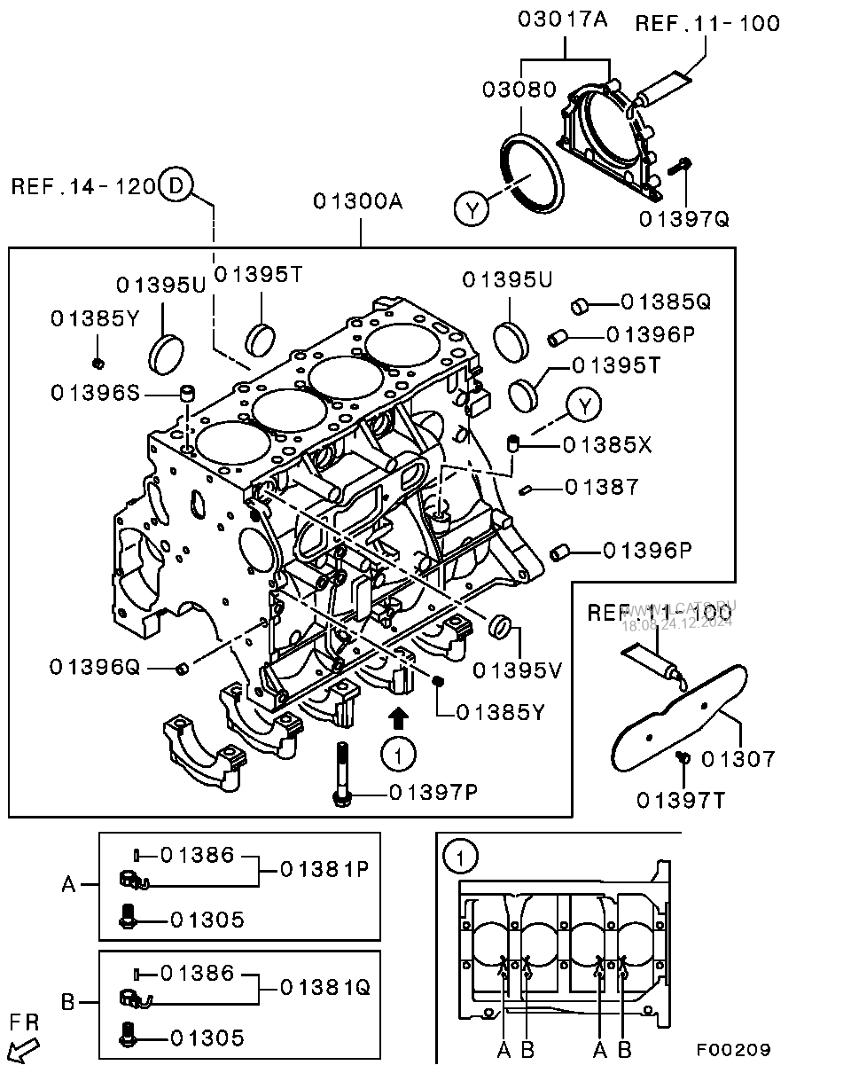 CYLINDER BLOCK MITSUBISHI L200,L200 SPORTERO(G.EXP/MMTH)&(C803L005D)