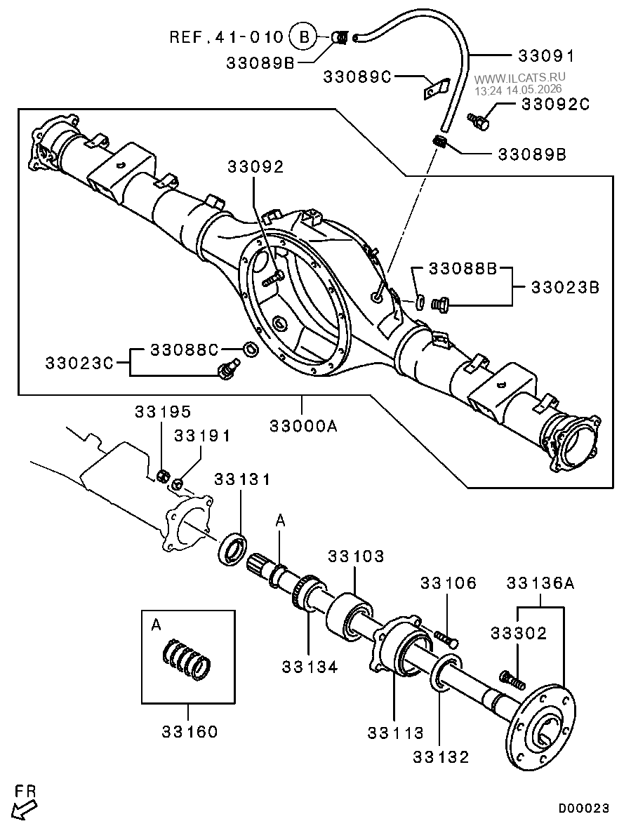REAR AXLE HOUSING & SHAFT MITSUBISHI L200,L200 SPORTERO(G.EXP/MMTH ...
