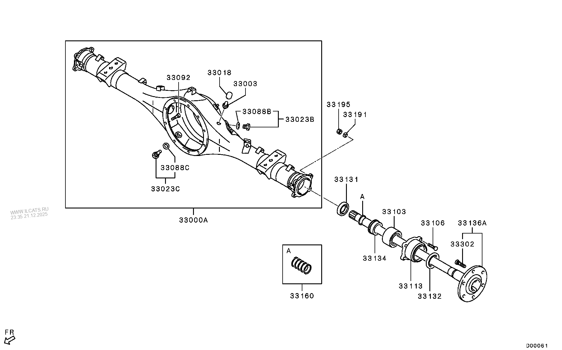 REAR AXLE HOUSING & SHAFT MITSUBISHI L200,TRITON,STRADA(G.EXP/MMTH
