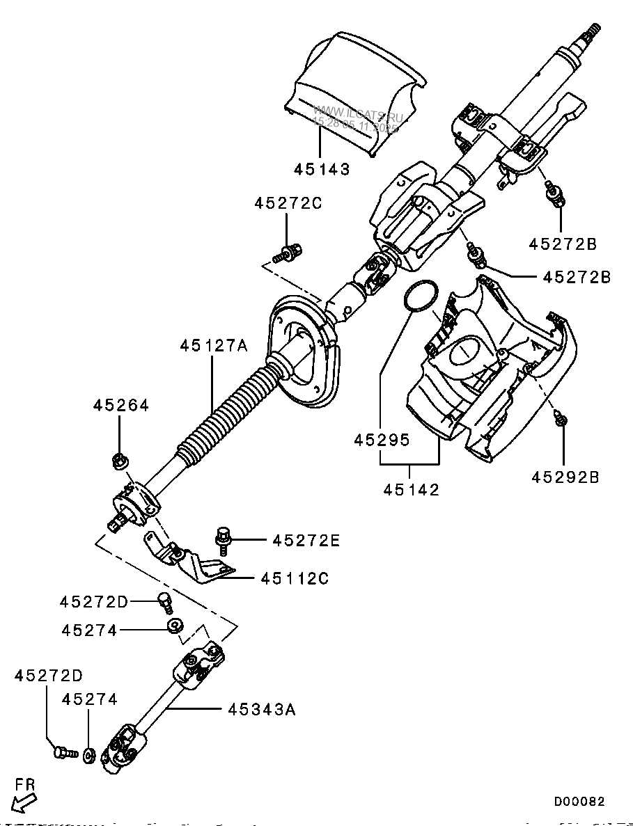 STEERING COLUMN & COVER MITSUBISHI PAJERO/MONTERO (G.EXP)&(B803N4A8A)