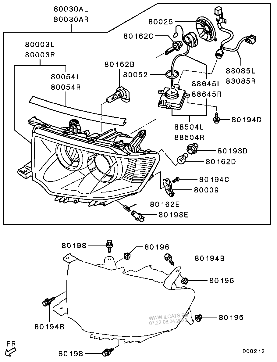 Headlamp Mitsubishi Nativa Paj Sport G Exp Mmth Nbsp C803r504d