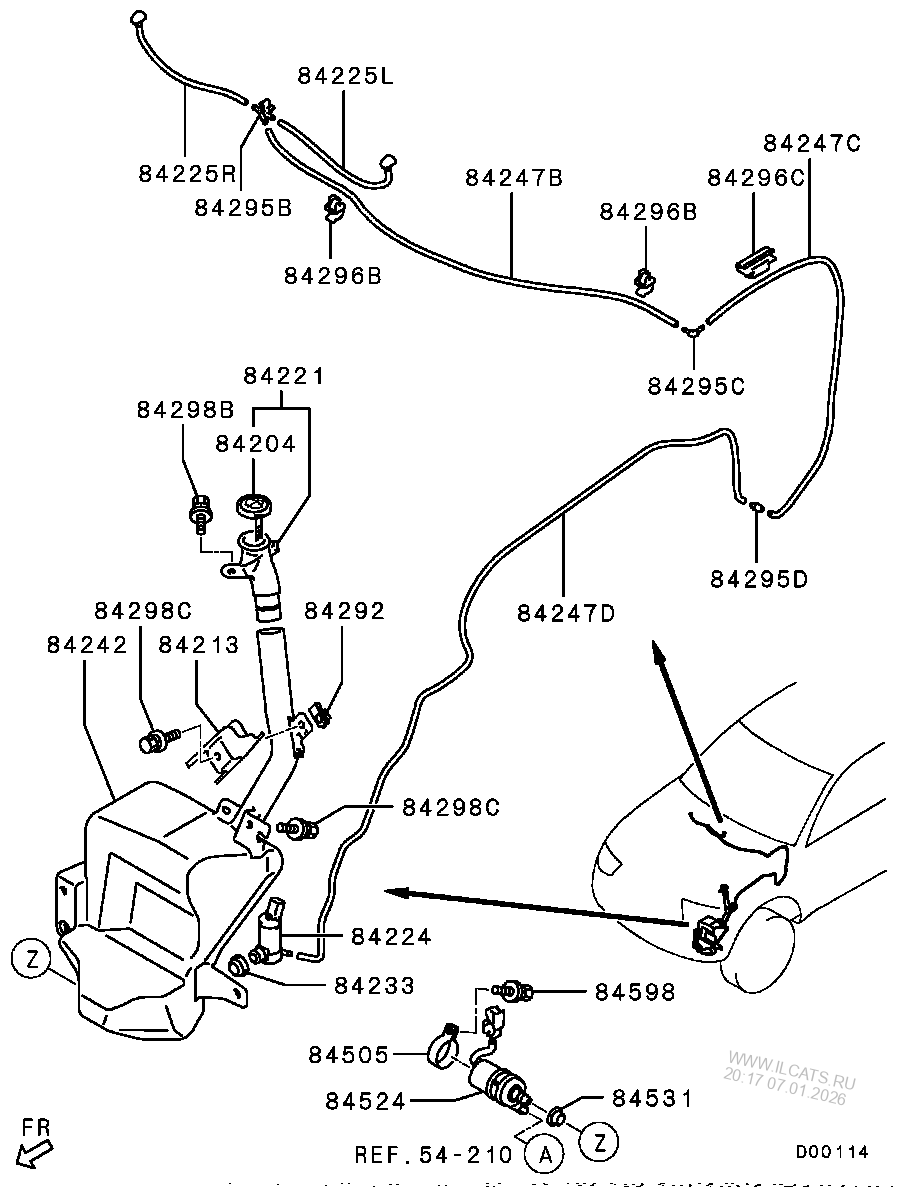 WINDSHIELD WIPER & WASHER MITSUBISHI L200,L200 SPORTERO(G.EXP/MMTH