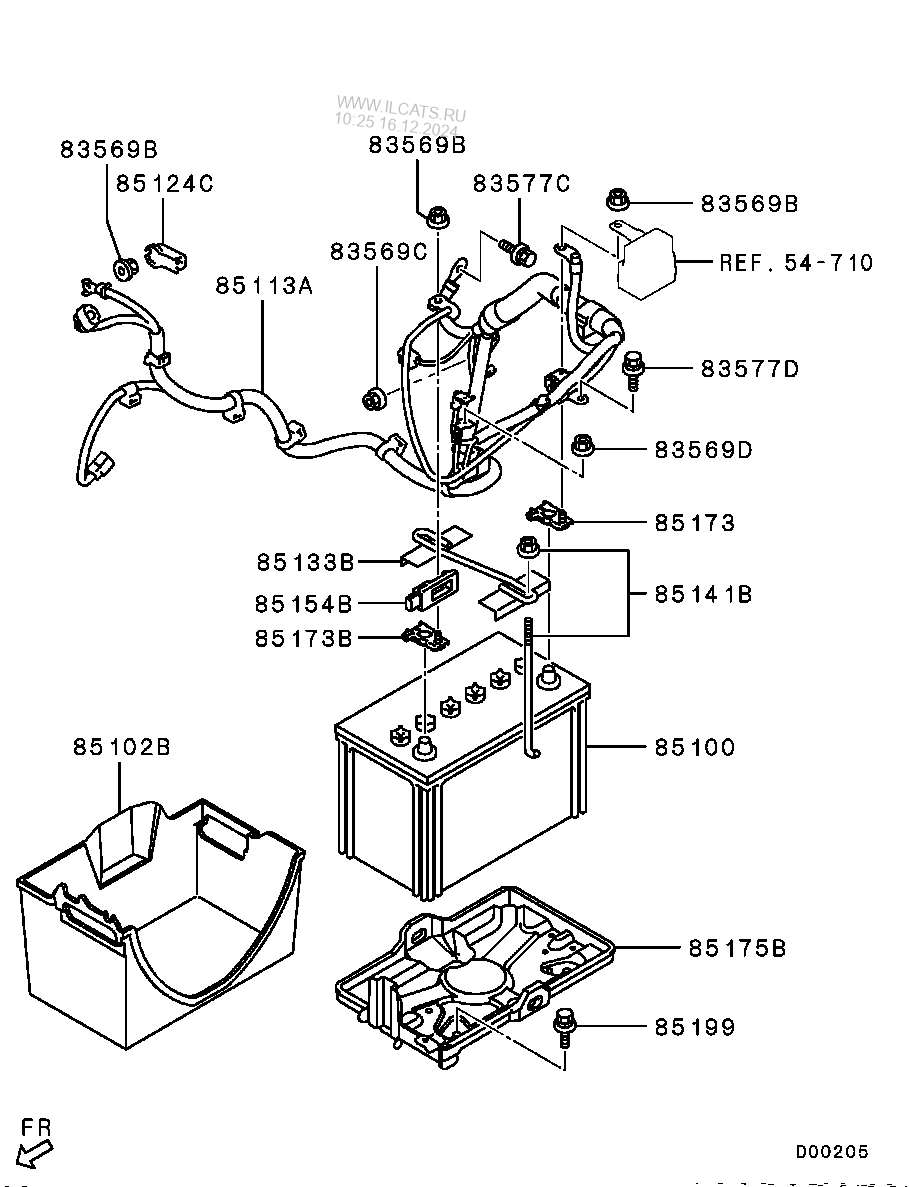 BATTERY CABLE & BRACKET MITSUBISHI PAJERO/MONTERO (G.EXP)&(B803N4A8A)