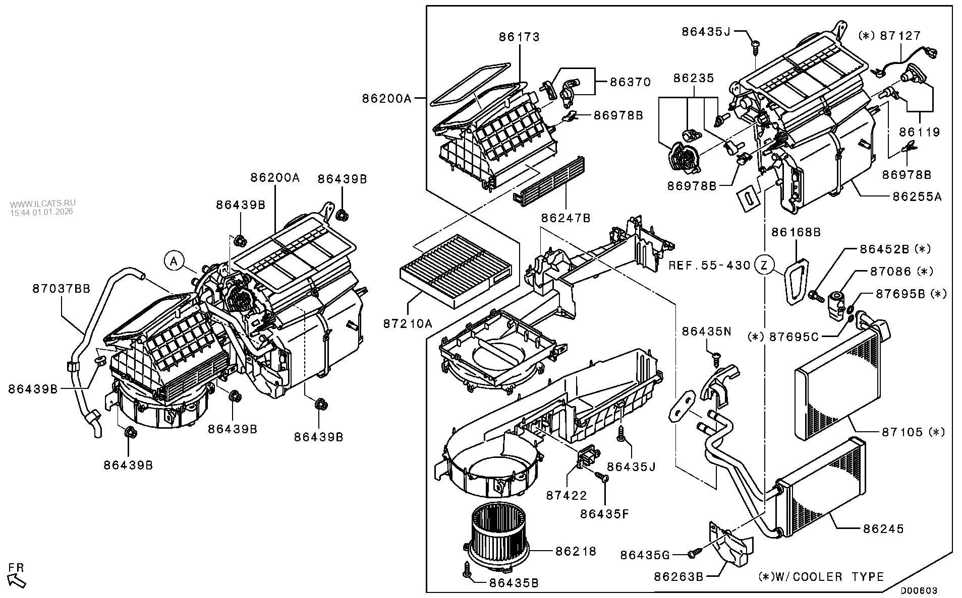 HEATER UNIT & PIPING MITSUBISHI L200,TRITON,STRADA(G.EXP/MMTH)&(C80CC008D)