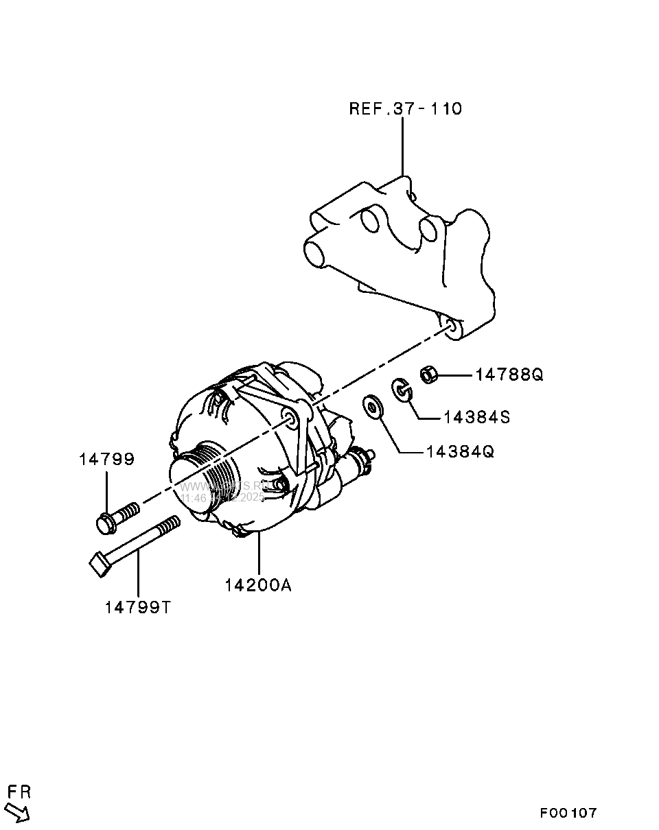 ALTERNATOR & VACUUM PUMP MITSUBISHI RVR&(A01A8508A)