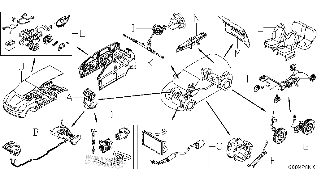 Схема запчастей nissan nv200