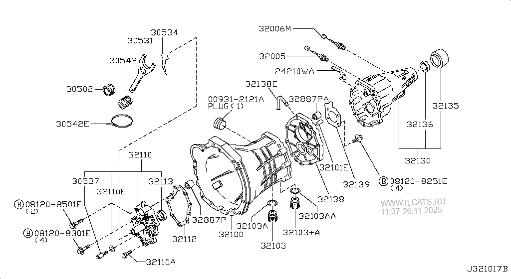 TRANSMISSION CASE & CLUTCH RELEASE NISSAN FRONTIER