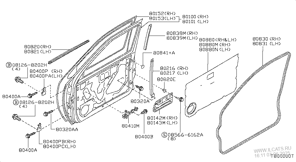 Front Door Panel Fitting Nissan Frontier