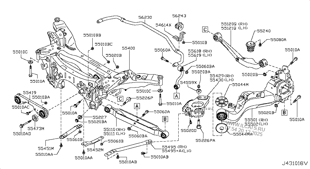 ЗАДНЯЯ ПОДВЕСКА NISSAN ROGUE