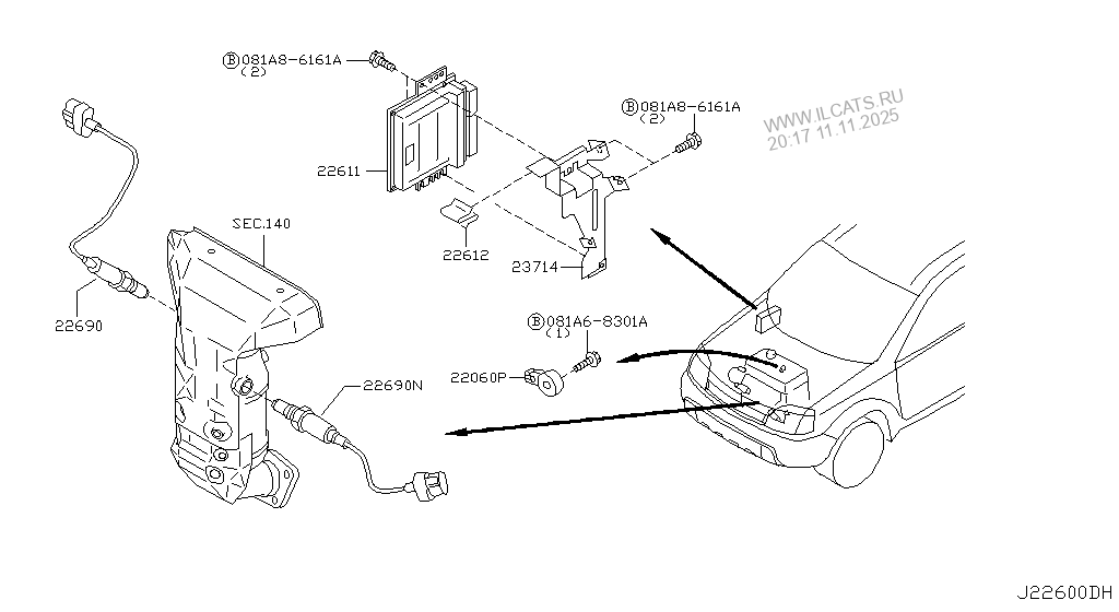 ENGINE CONTROL MODULE NISSAN XTRAIL