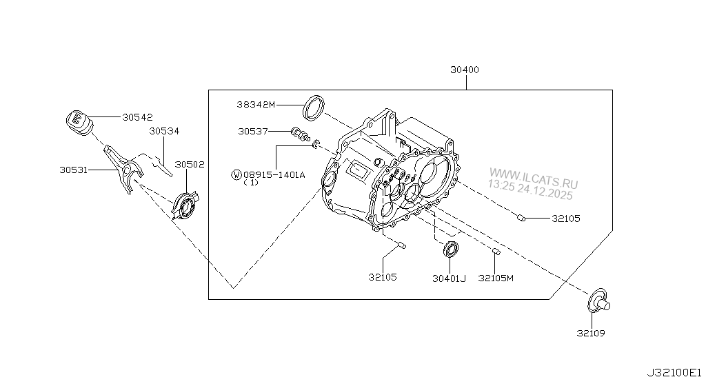 TRANSMISSION CASE & CLUTCH RELEASE NISSAN XTRAIL