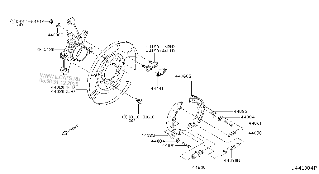 REAR BRAKE NISSAN XTRAIL