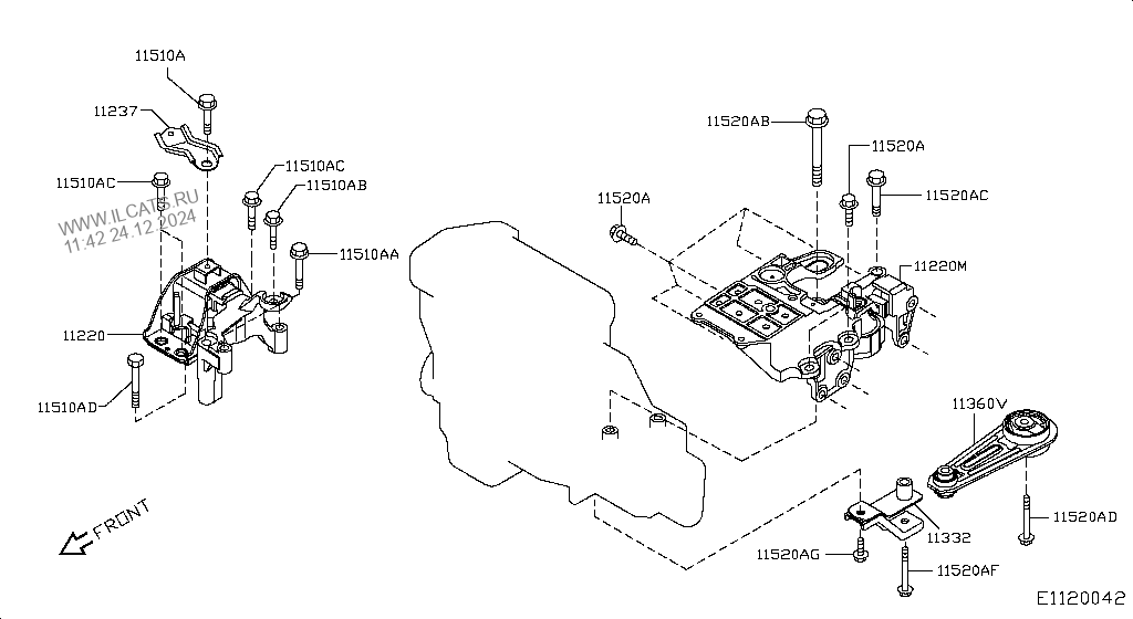 ENGINE & TRANSMISSION MOUNTING NISSAN QASHQAI