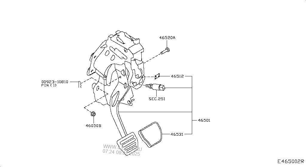 BRAKE & CLUTCH PEDAL NISSAN QASHQAI