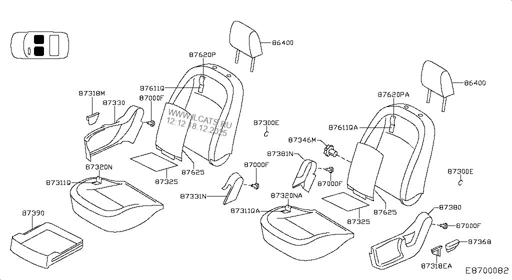 FRONT SEAT NISSAN QASHQAI