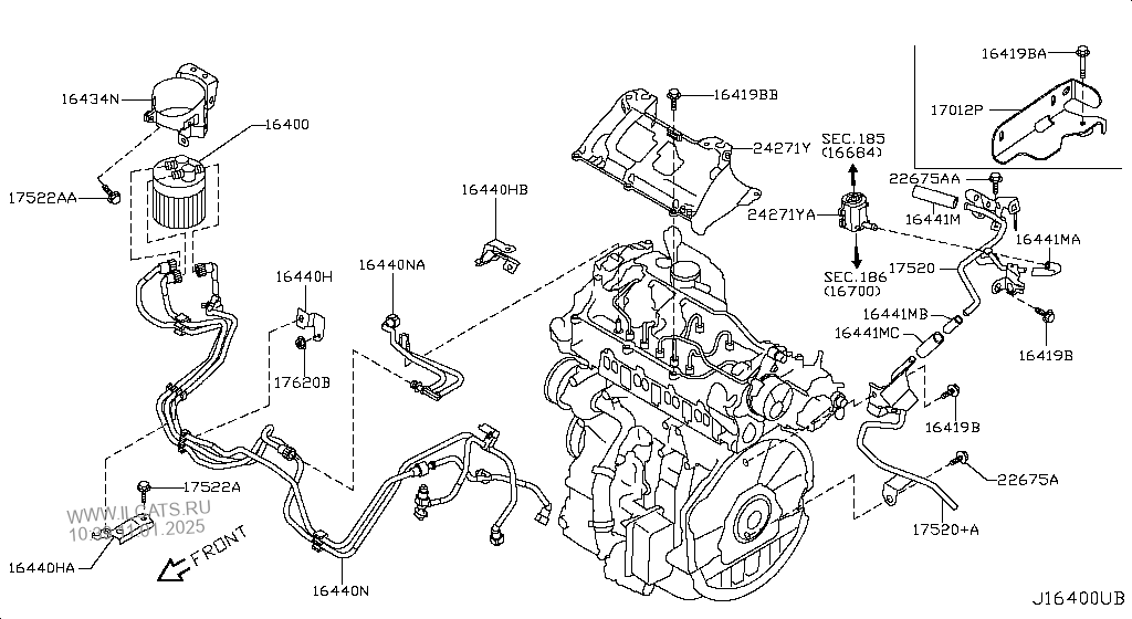 FUEL STRAINER & FUEL HOSE NISSAN QASHQAI+2