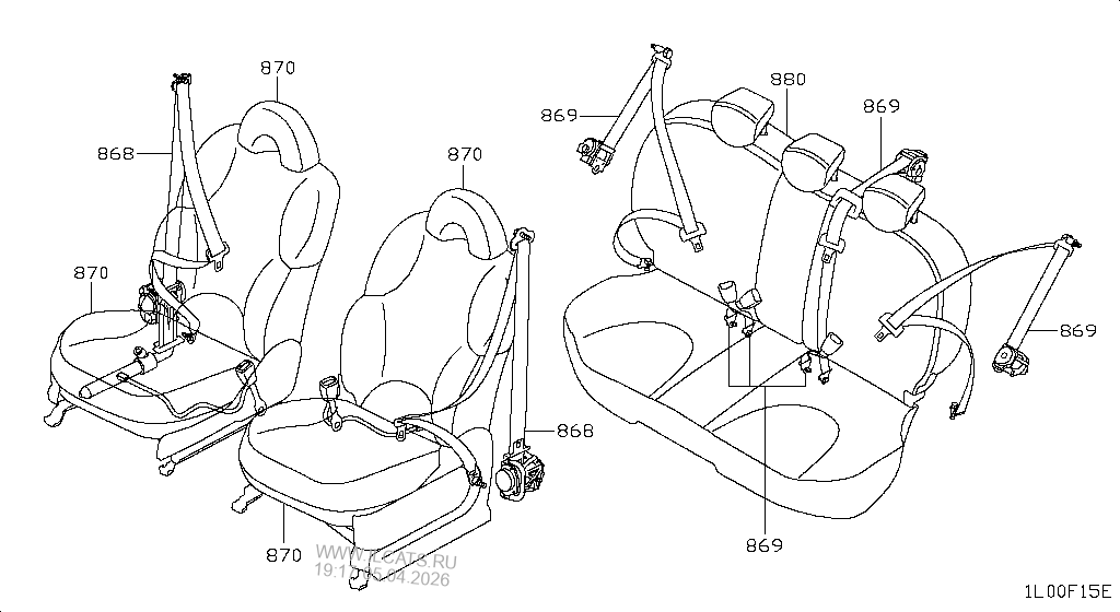 Схема запчастей nissan nv200