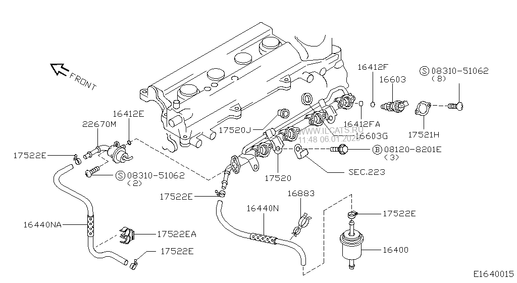 FUEL STRAINER & FUEL HOSE NISSAN MICRA