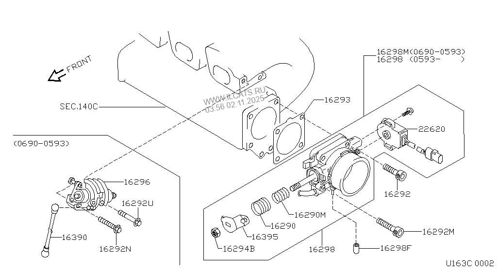Дроссельная заслонка - Nissan Almera II (N16), 1,5 л, 2005 года просто так DRIVE