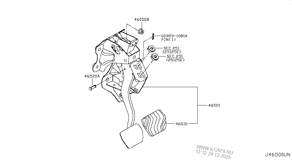 BRAKE & CLUTCH PEDAL NISSAN XTRAIL