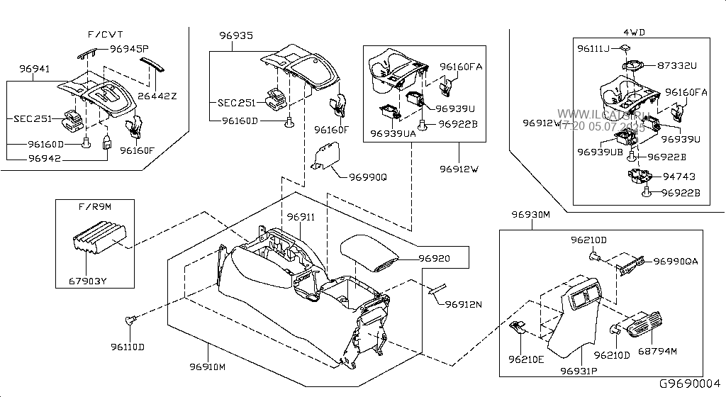 КОНСОЛЬ NISSAN QASHQAI RUSSIA