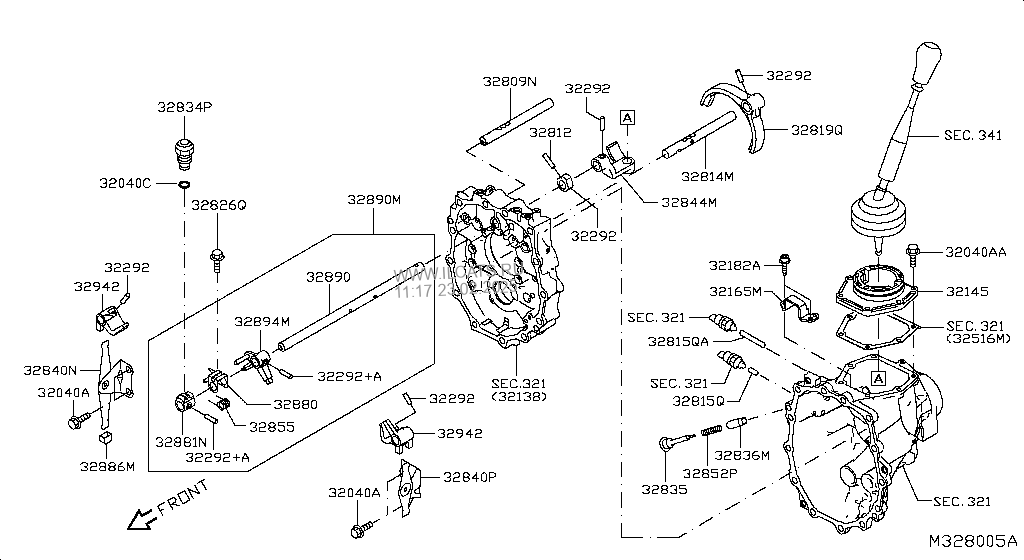 Transmission Shift Control Nissan Navara Np300