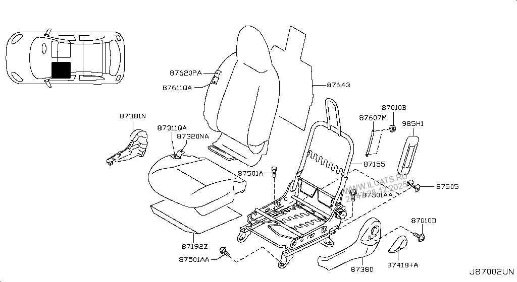 FRONT SEAT NISSAN MICRA IND MAKE