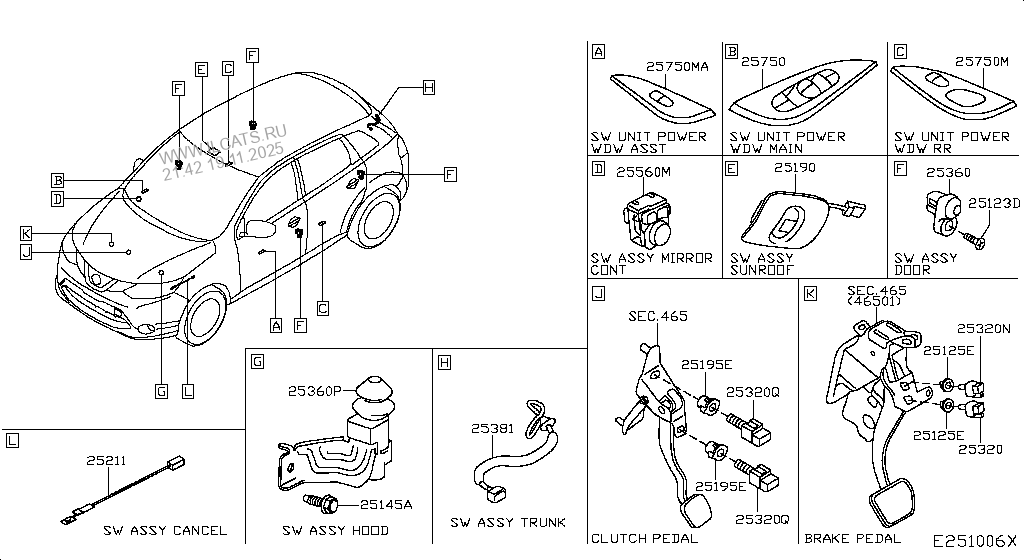 SWITCH NISSAN QASHQAI UK MAKE