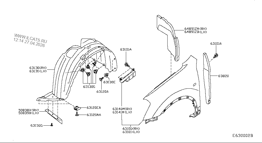 ПЕРЕДНЕЕ КРЫЛО И КРЕПЛЕНИЕ NISSAN QASHQAI UK MAKE