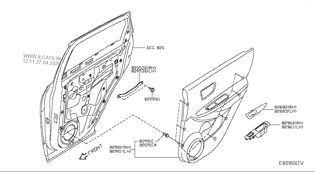 REAR DOOR TRIMMING NISSAN QASHQAI UK MAKE
